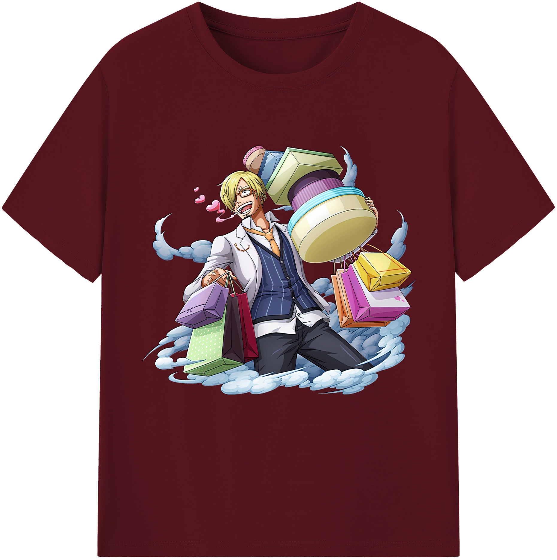 ワンピース サンジ ONE PIECE Sanji 綿100％半袖Tシャツ（フロントプリント）